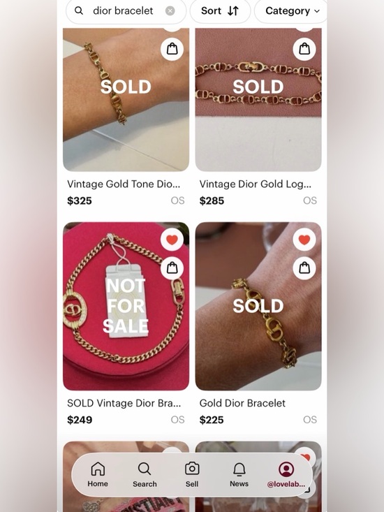 Vintage Dior CD Logo Gold Bracelet - Picture 7 of 7